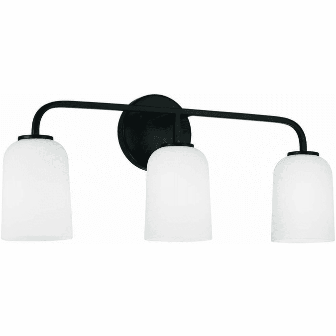 Home Place 148831MB542 Lawson Matte Black 3Light Bath Lighting