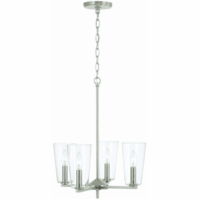 Home Place 348641BN538 Portman Brushed Nickel Mini Lighting Chandelier
