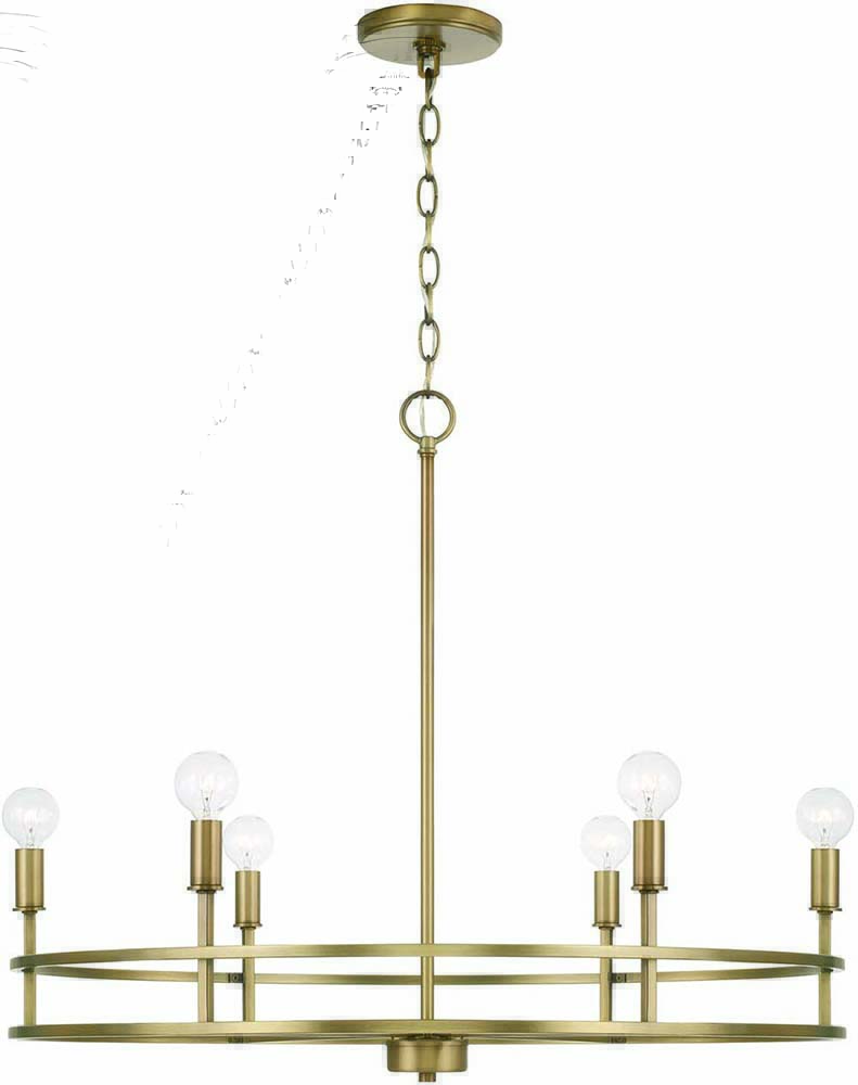 Home Place 448761AD Fuller Aged Brass Chandelier Light HOM448761AD