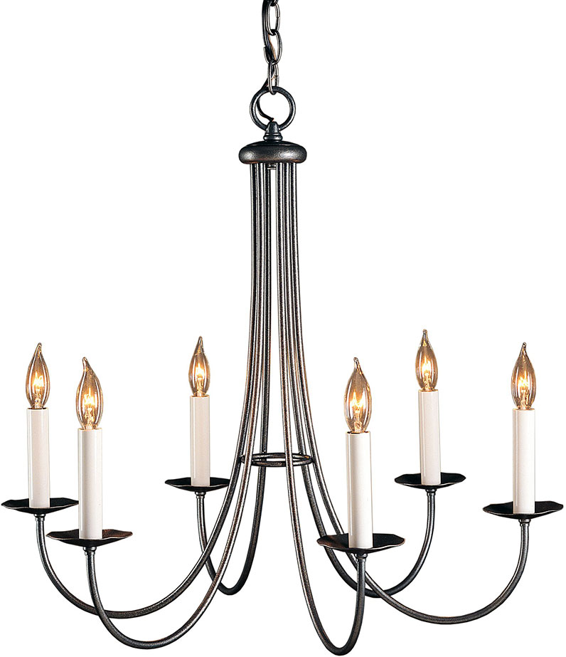 Hubbardton 101160 Simple Sweep 6Light Candelabra Chandelier