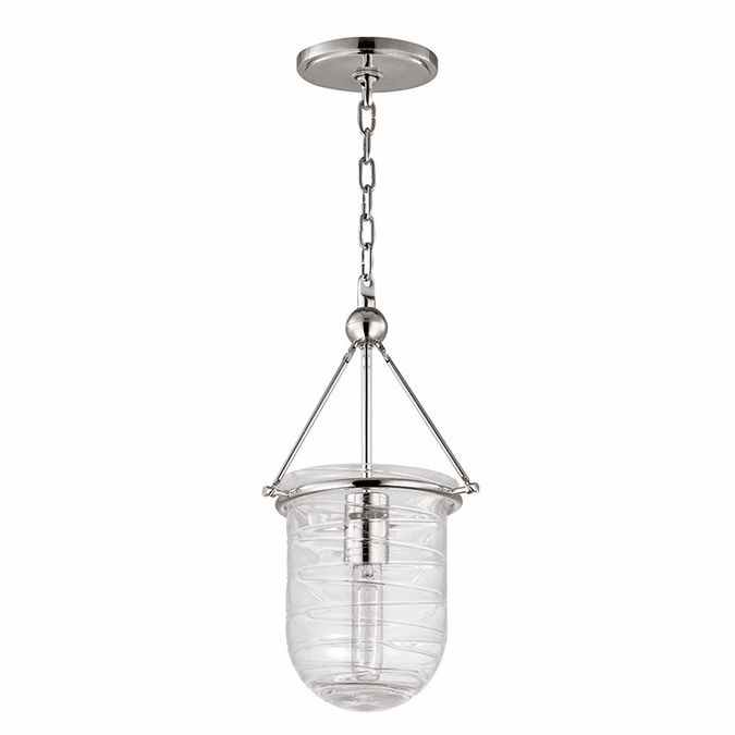 Hudson Valley 210-PN Willet Retro Polished Nickel Finish 16.75" Tall Mini Pendant Light