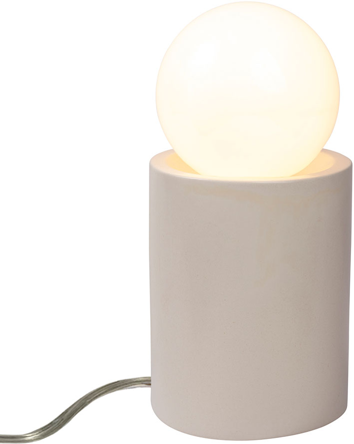Justice Design CER 2460 MAT Portable Matte White Accent Table Lamp 