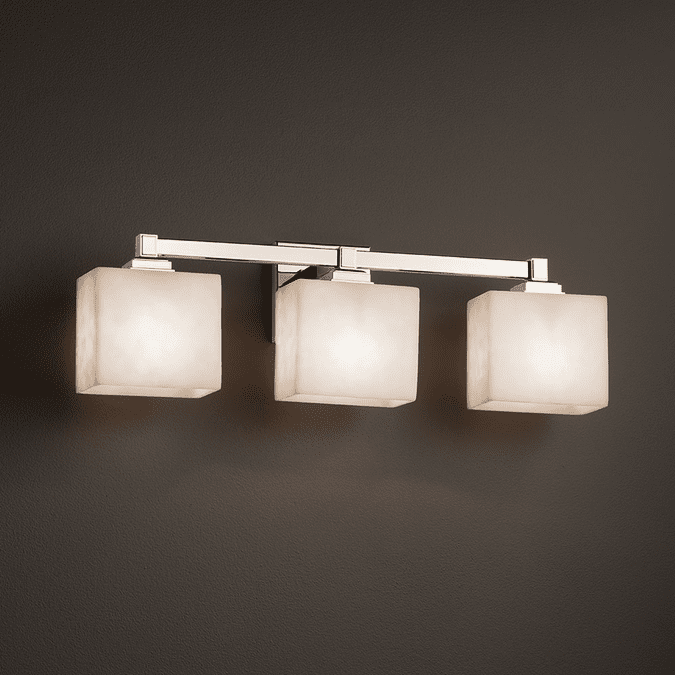 Justice Design CLD-8433 Regency Clouds 3-Light Bathroom Vanity Light ...