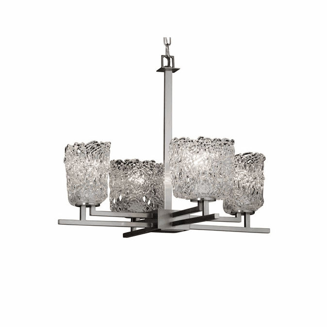 Justice Design GLA870030LACE Luce Aero Modern Mini Chandelier