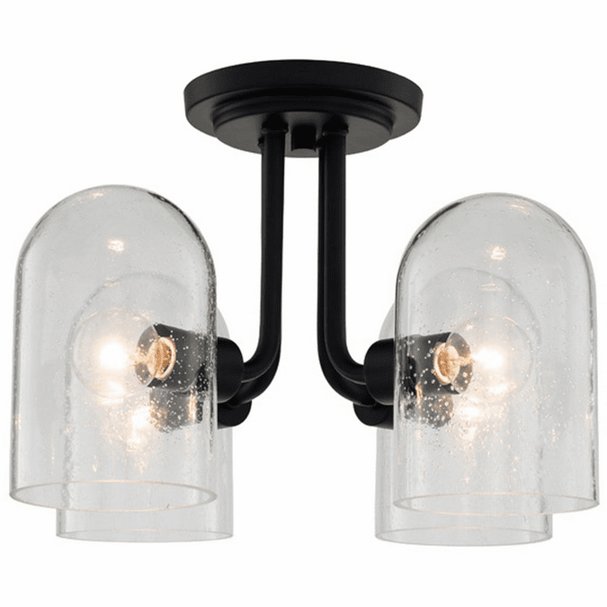 Kalco 514045MB Cupola Modern Matte Black 4Light Ceiling Light Fixture