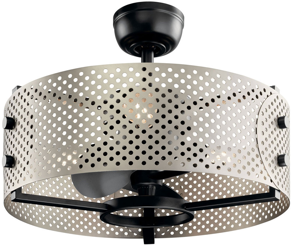 Kichler 300041SBK Eyrie Contemporary Satin Black LED Ceiling Fan KIC300041SBK