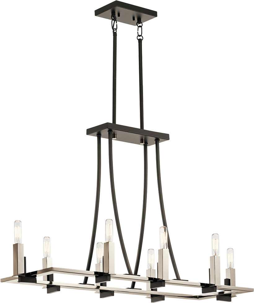 Kichler 43292BK Bensimone Contemporary Black Kitchen Island Light