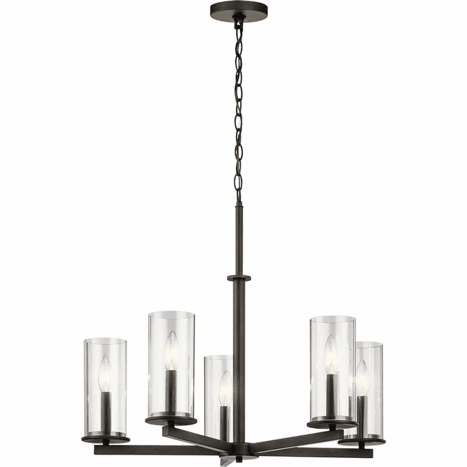 Kichler 43999OZ Crosby Modern Olde Bronze Chandelier Lighting