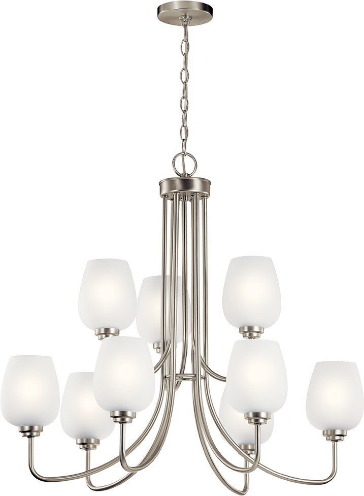Kichler 44378NI Valserrano Modern Brushed Nickel Hanging Chandelier