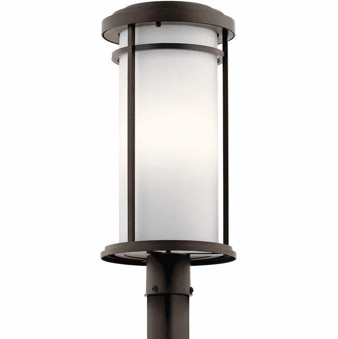 Kichler 49690OZL18 Toman Contemporary Olde Bronze LED Outdoor Post Lamp