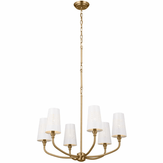 Kichler 52508BNB Adeena Modern Brushed Natural Brass Hanging Chandelier