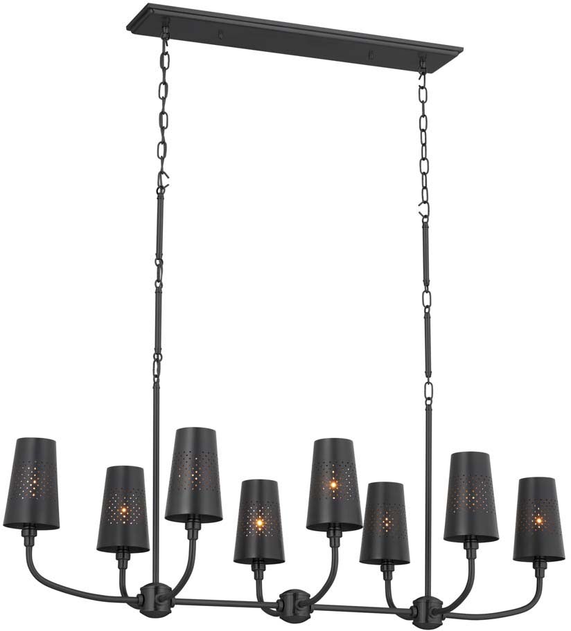 Kichler 52510BK Adeena Modern Black Island Light Fixture KIC52510BK