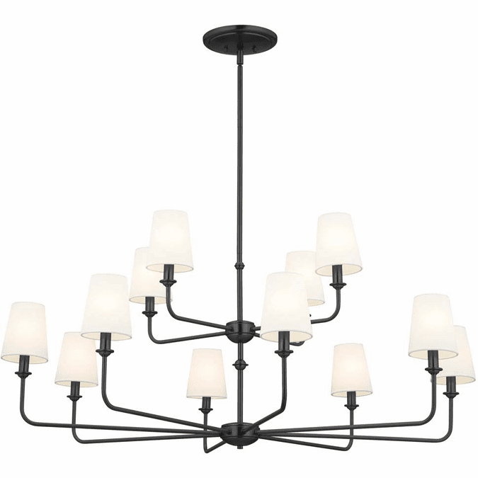 Kichler 52518BK Pallas Black Chandelier Lighting KIC52518BK