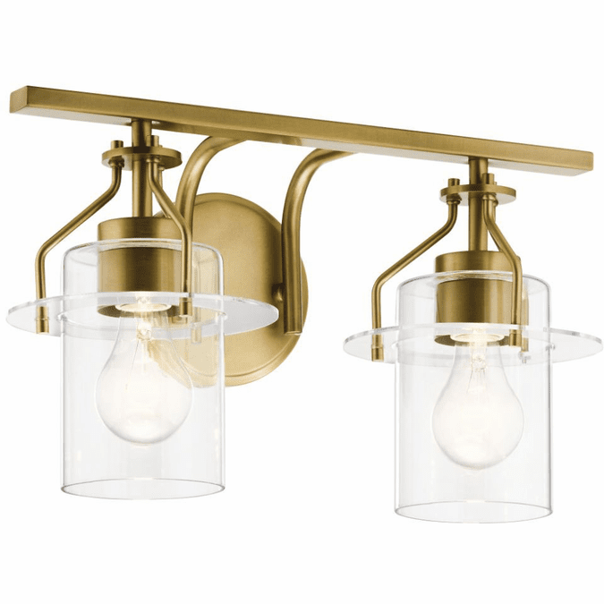 Kichler 55078NBR Everett Modern Brushed Brass 2Light Vanity Light
