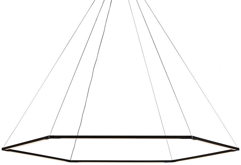 Koncept ZBP24HSWMTBCNP ZBar Pendant Contemporary Matte Black LED