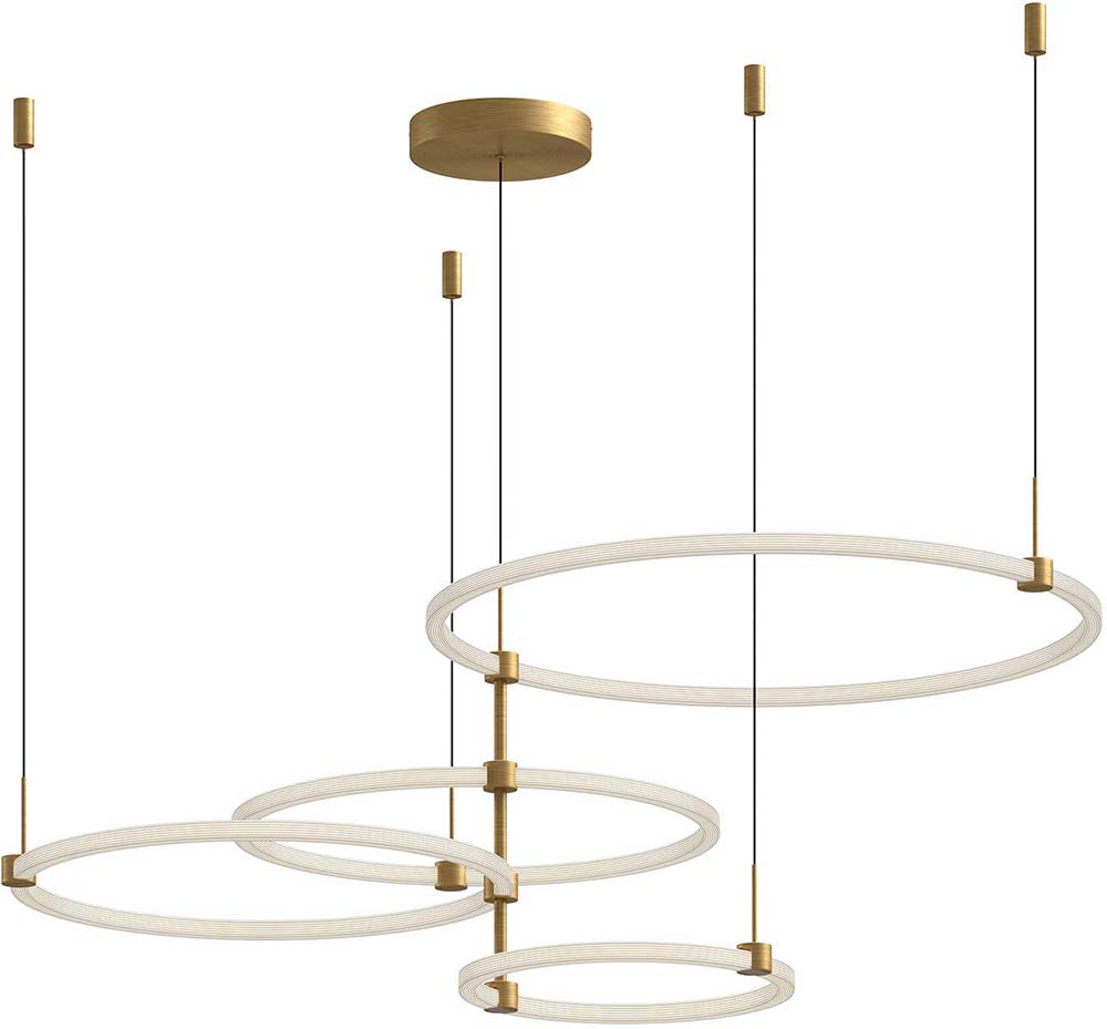 Kuzco CH24755BG Bruni Modern Brushed Gold LED Ceiling Chandelier KUZ