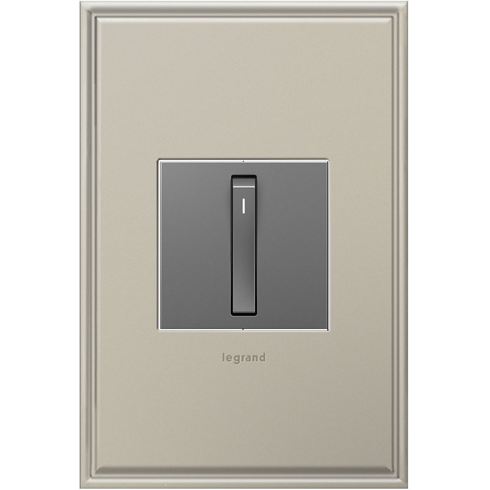 Legrand Adorne ASWRRRM1 Contemporary Magnesium Whisper Switch WiFi