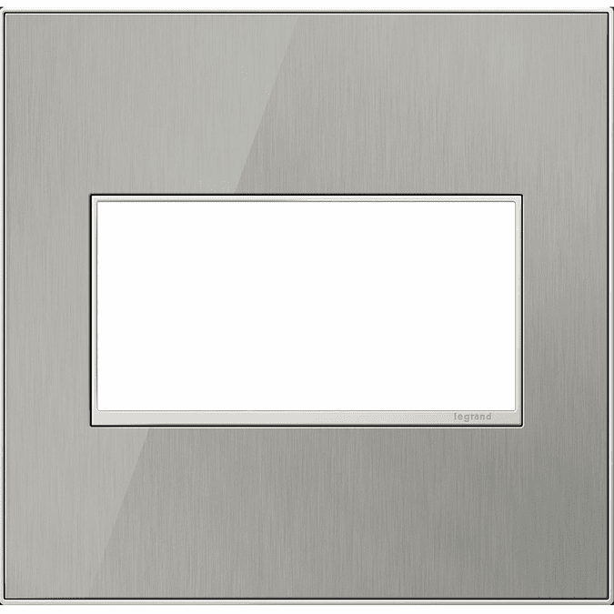 Legrand Adorne AWM2GMS4 Modern Mirror Brushed Stainless Brushed