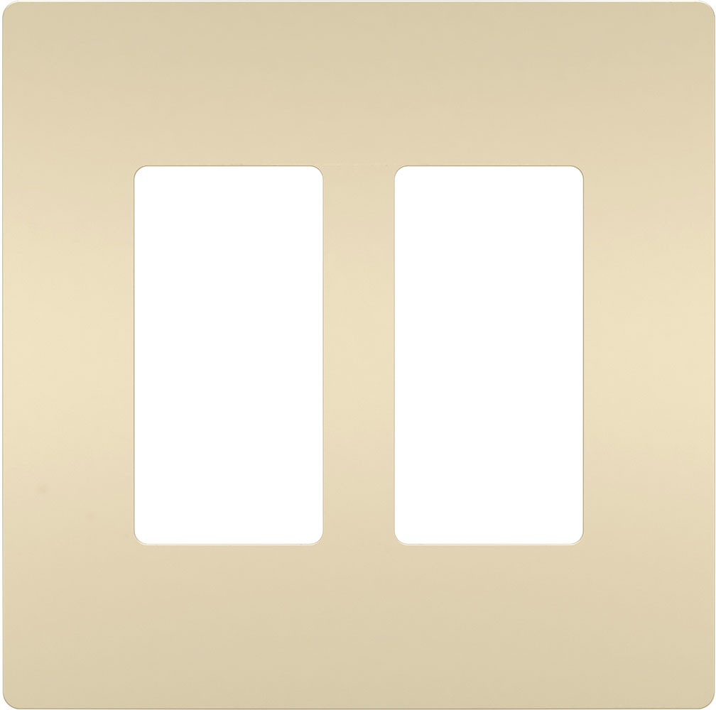 Legrand Radiant RWP262I Contemporary Ivory 2Gang Screwless Wall Plate