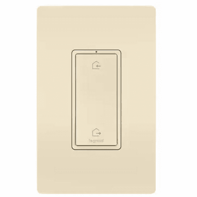 Legrand Radiant WNRL33LA Light Almond Home/Away Wireless Smart Switch