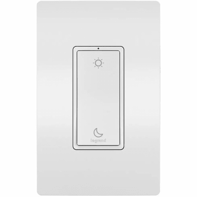 Legrand Radiant WNRL43WH White Sleep/Wake Wireless Smart Switch with