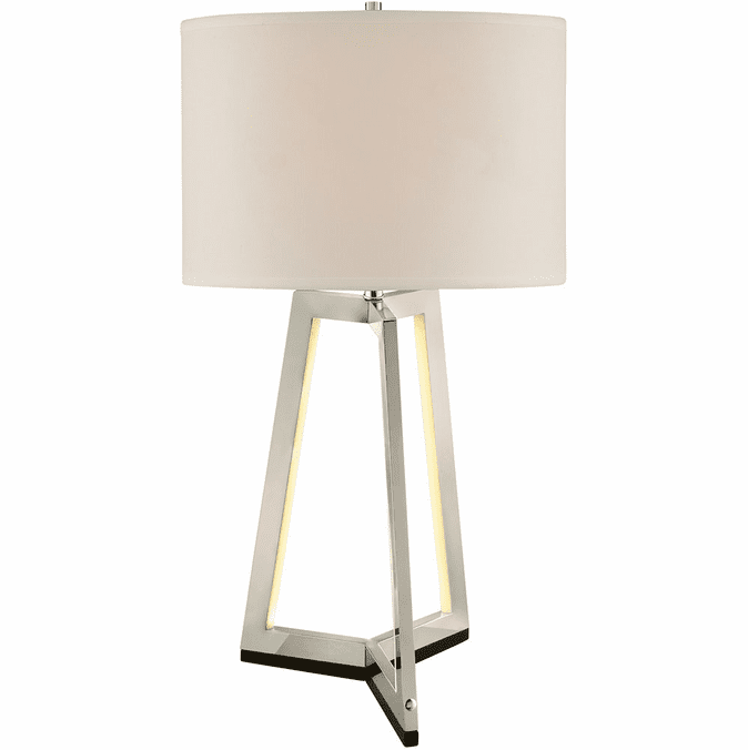 Lite Source LS23165 Pax Contemporary Brushed Nickel LED Table Top Lamp
