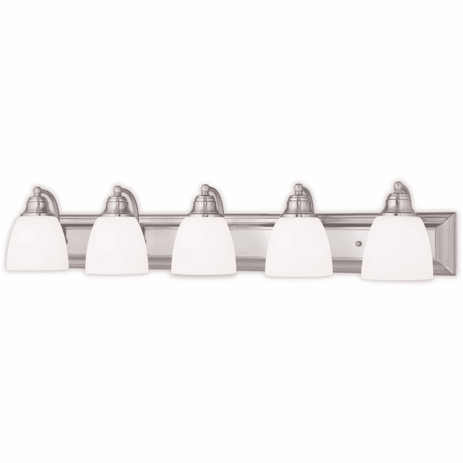 Livex 1050591 Springfield Brushed Nickel 5Light Bath Lighting Sconce
