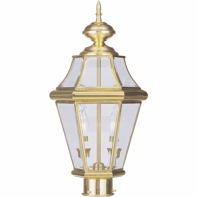 Livex 226402 Exterior Polished Brass Lamp Post Light