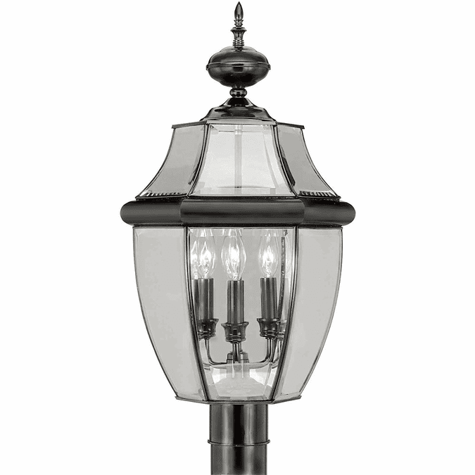 Livex 235404 Monterey Black Pole Lighting Fixture LVX235404
