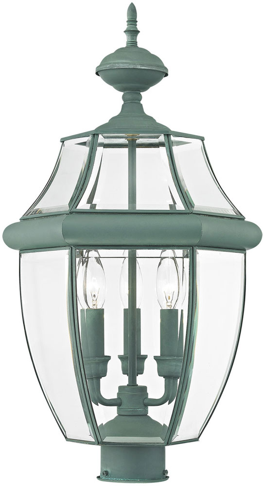Livex 235406 Monterey Verdigris Large Outdoor Post Light LVX235406