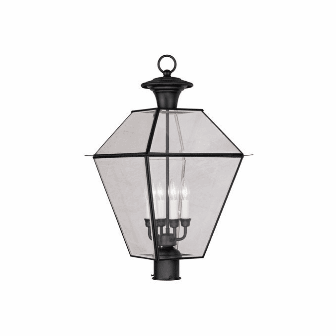 Livex 238804 Westover Black Lamp Post Light Fixture LVX238804