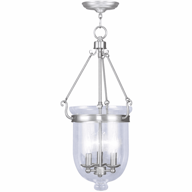 Livex 506491 Jefferson Brushed Nickel 12" Drop Lighting Fixture LVX