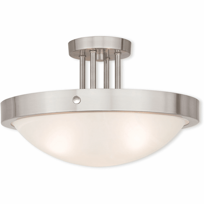 Livex 7395691 New Brighton Brushed Nickel 16.5" Ceiling Light Fixture