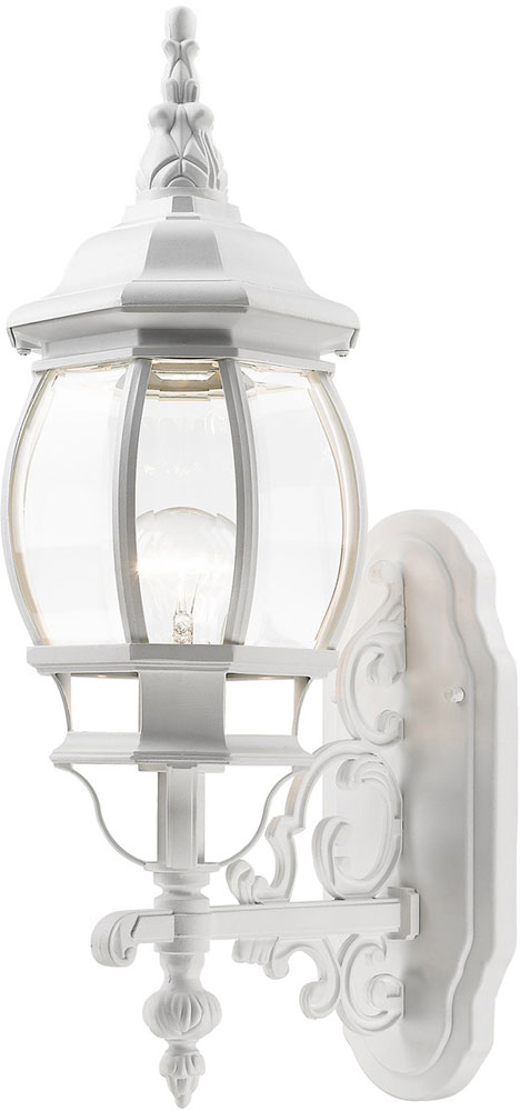 Livex 7520-13 Frontenac Traditional Textured White Outdoor Wall Sconce ...