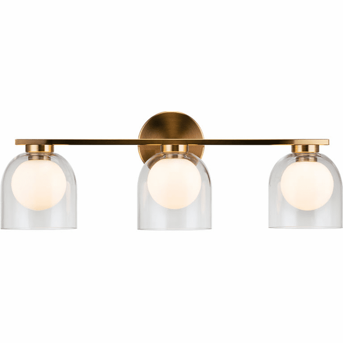 Matteo W60703AGCL Derbishone Contemporary Aged Gold Brass Halogen 3