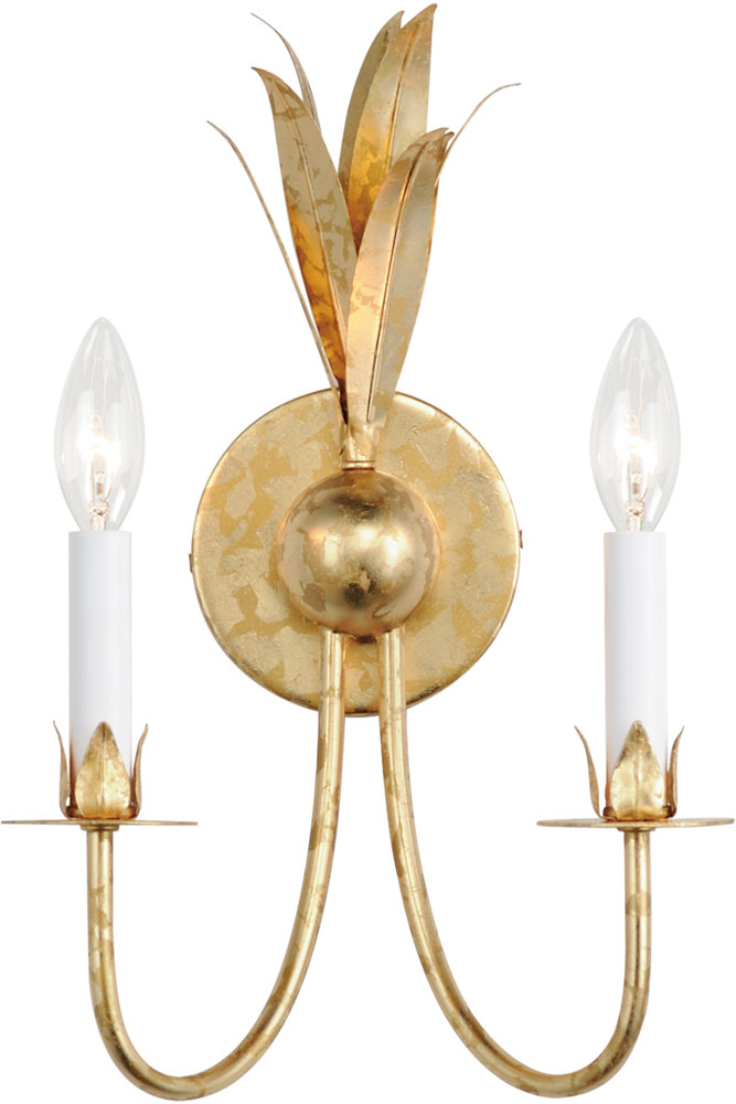 Maxim 2882GL Paloma Gold Leaf Wall Light Fixture MAX2882GL