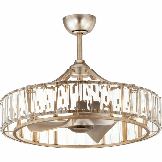 Maxim 61018GS Odeon Modern Golden Silver LED Ceiling Fan MAX61018GS