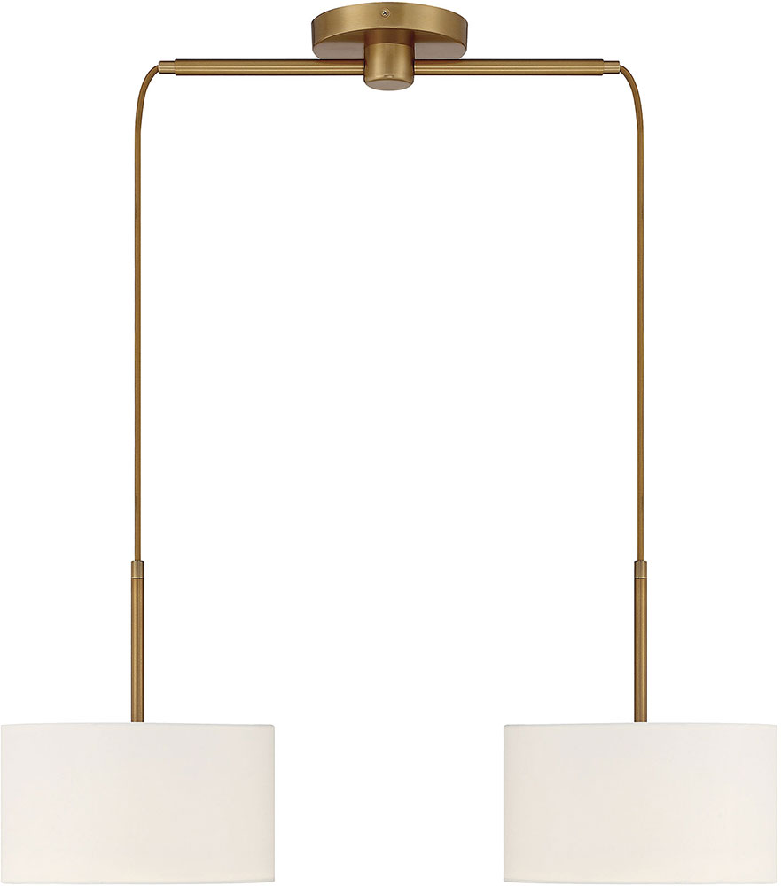 Meridian M100109NB Natural Brass Kitchen Island Light Fixture MER
