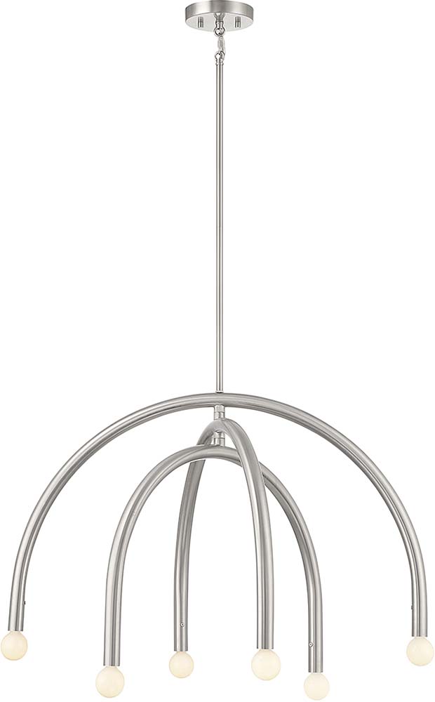 Meridian M100115BN Modern Brushed Nickel Chandelier Light MERM100115BN