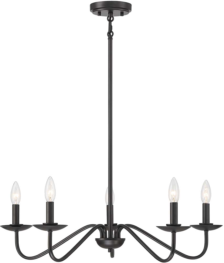 Meridian M100120MBK Matte Black Chandelier Lighting MERM100120MBK