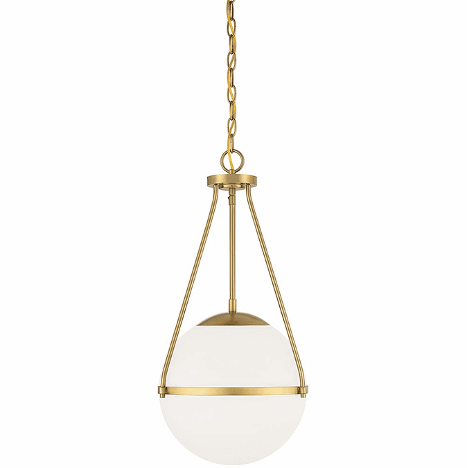 Meridian M7025NB Contemporary Natural Brass Lighting Pendant MERM7025NB