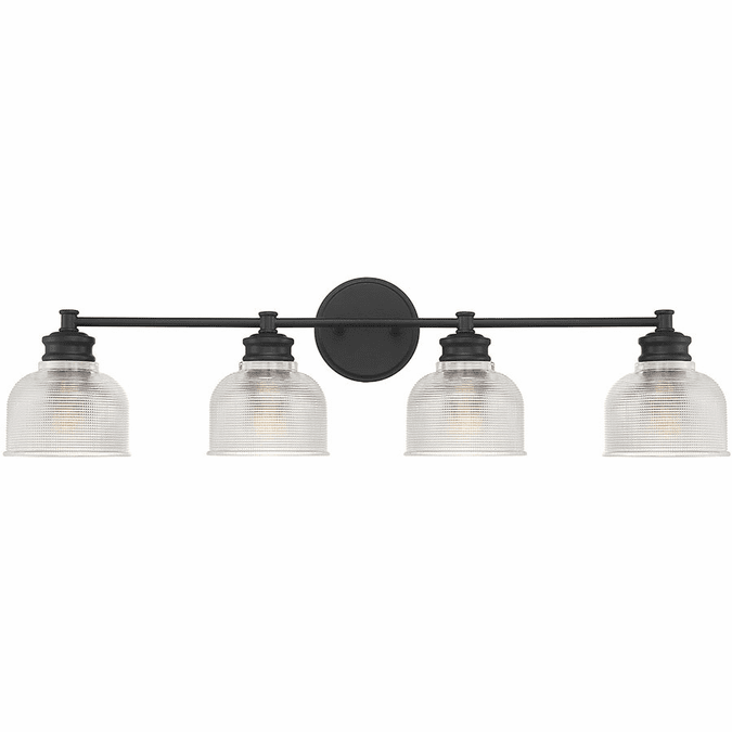 Meridian M80036MBK Matte Black 4Light Bathroom Vanity Light Fixture