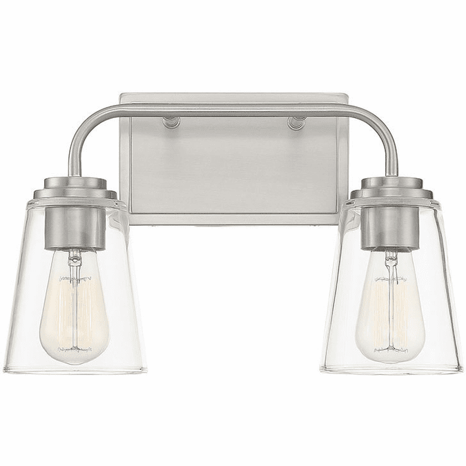 Meridian M80043BN Brushed Nickel 2Light Bath Wall Sconce MERM80043BN