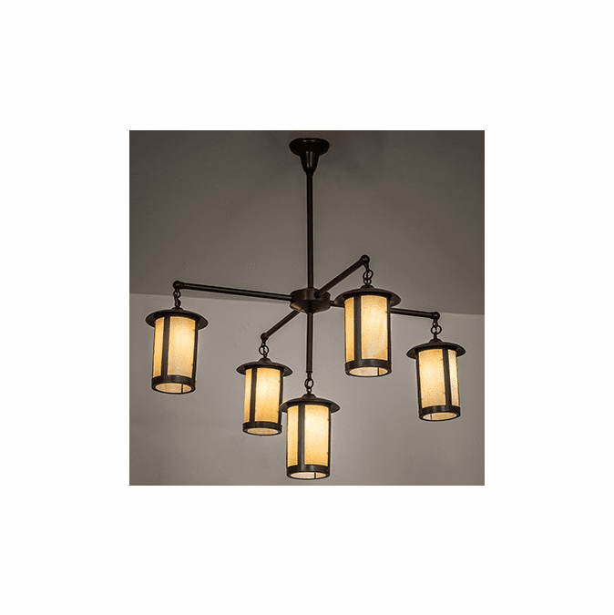 Meyda Custom 245693 Fulton Craftsman Brown Lighting Chandelier MEY245693