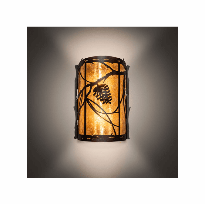 Meyda Custom 220298 Whispering Pines Rustic Timeless Bronze Lighting Wall Sconce