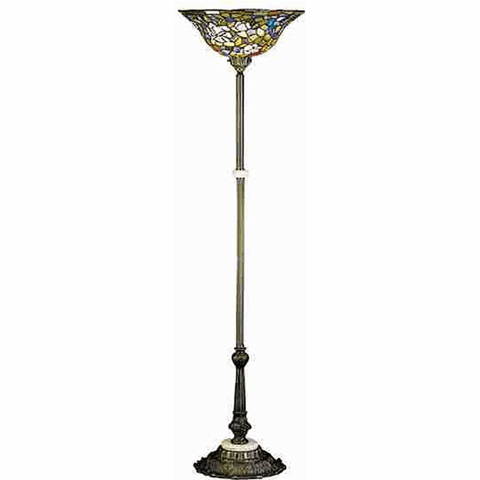 Meyda Custom 31122 Rosebush Tiffany Torchiere Floor Lamp MEY31122
