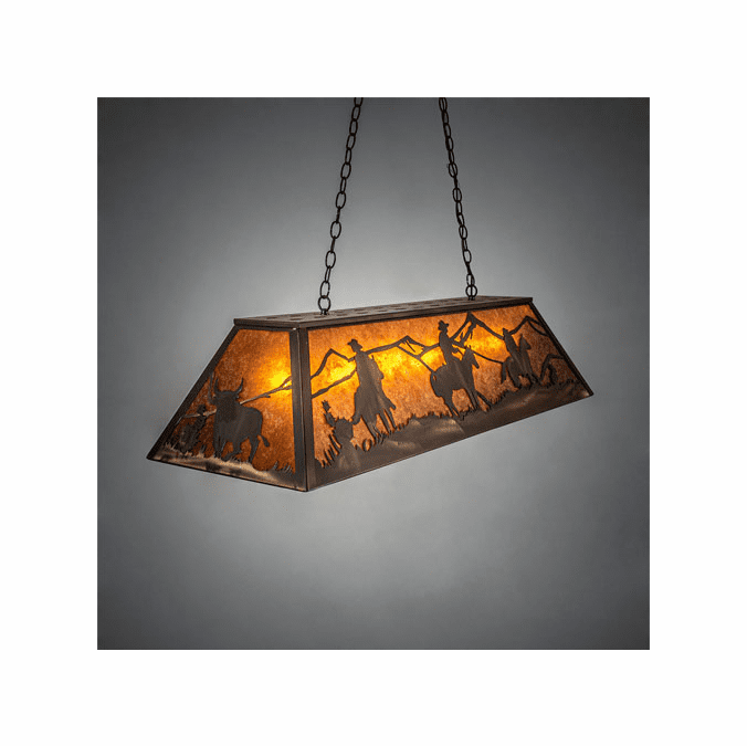 Meyda Custom 32115 Rustlers Rustic Antique Copper Island Lighting MEY32115