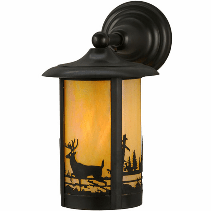 Meyda Custom 32203 Fulton Country Craftsman Brown Exterior Wall Lamp