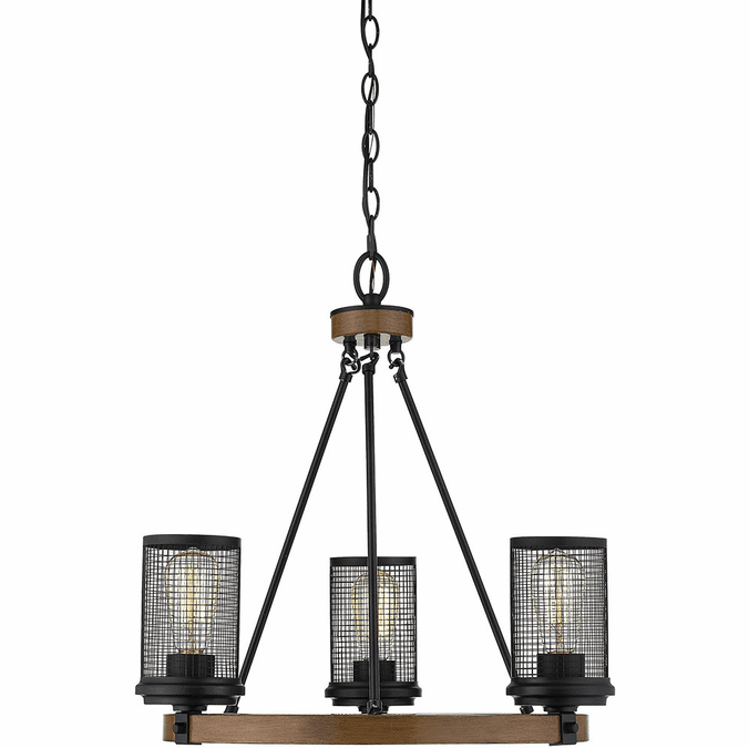 Millennium 3523MB/WG Mesa Modern Matte Black and Wood Grain 21" Mini