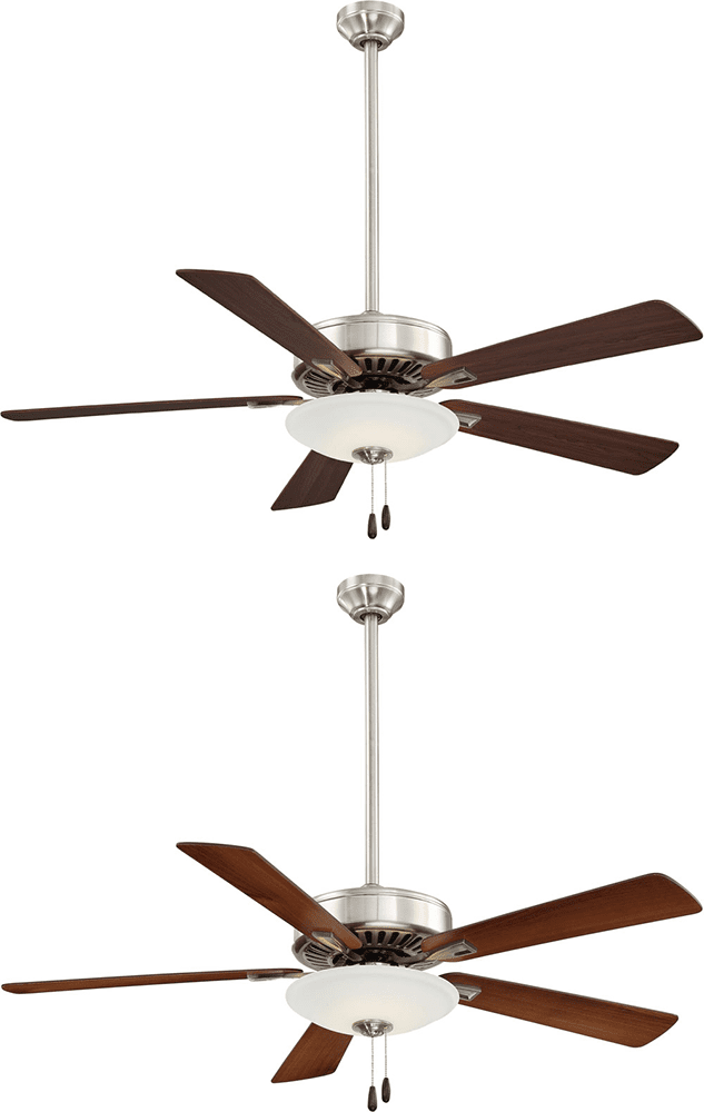 Minka Aire F656LBN/DW Contractor UniPack Brushed Nickel and Dark Walnut LED 52" Ceiling Fan
